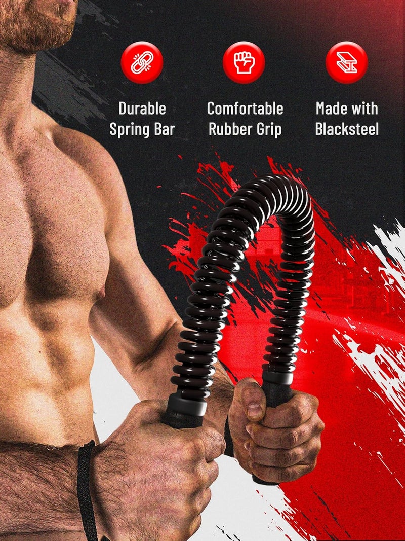 Zenooze 's Power Twister Flex Bar, The Ultimate Upper Body Exercise Equipment for Strengthening Your Chest Workout, Shoulders,Biceps, Arms, Forearm Strengthener, Resorte para Hacer Ejercicio - Image 5
